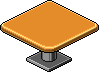 Square Dining Table [Tangerine Orange]