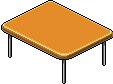 Square Dining Table [Tangerine Orange]