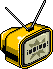 Portable Yellow TV