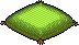 Green Wooly Pillow
