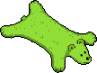 Neon Lettuce Faux-Fur Bear Rug