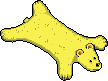 Electric Lemon Faux-Fur Bear Rug
