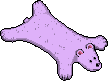 Lilac Mist Faux-Fur Bear Rug