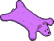 Purple Blaze Faux-Fur Bear Rug