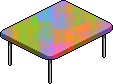 Rainbow four-leg table
