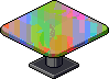 Rainbow square dining table