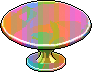 Rainbow round dining table